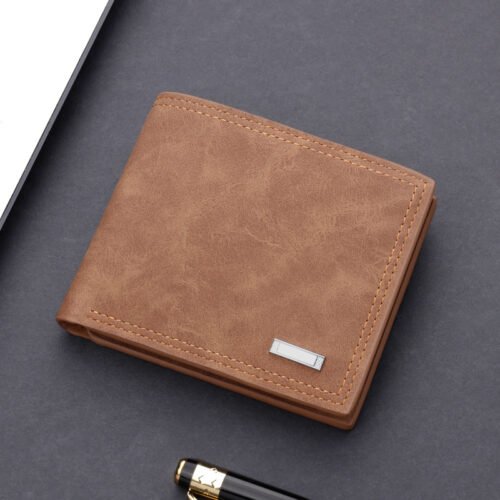 Men's wallet short wallet leather wallet - Image 5