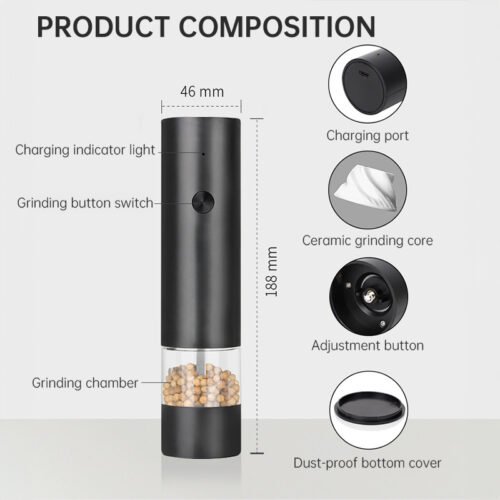 Electric Pepper & Sea Salt Grinder - Image 7