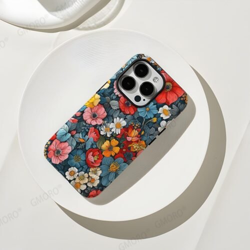 Oil painting flower anti drop phone case - Image 3