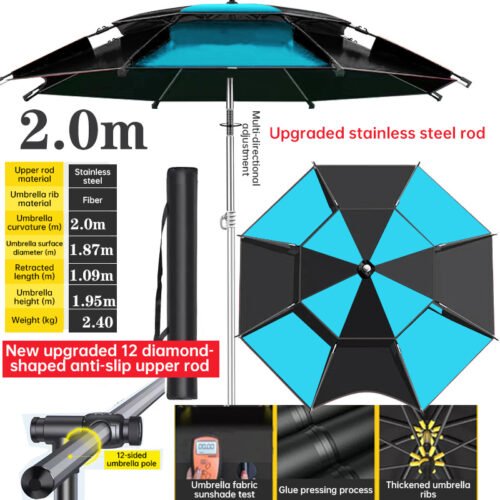 360° adjustable fishing sun umbrella - Image 9