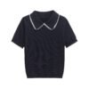 Collar lace T-shirt top for women