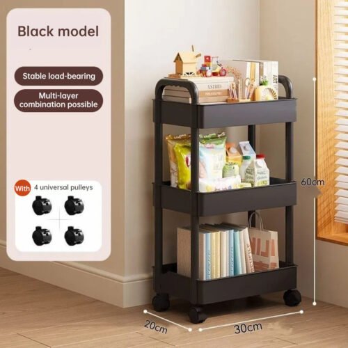 White rolling storage cart - Image 5