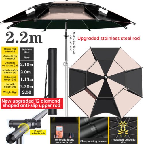 360° adjustable fishing sun umbrella - Image 11