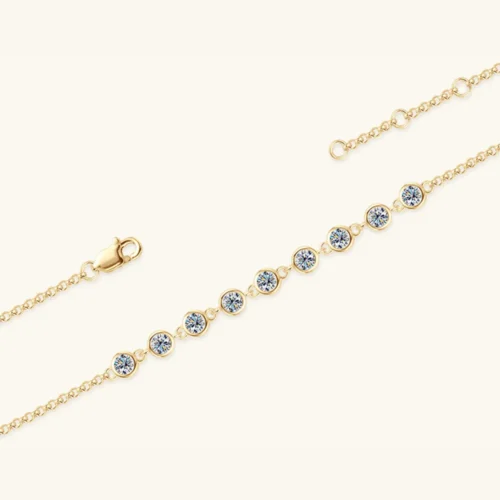 Inlaid Moissanite 925 Sterling Silver Bracelet - Image 3