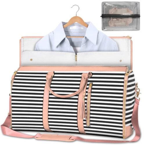 PU leather portable foldable luggage bag ​ - Image 5
