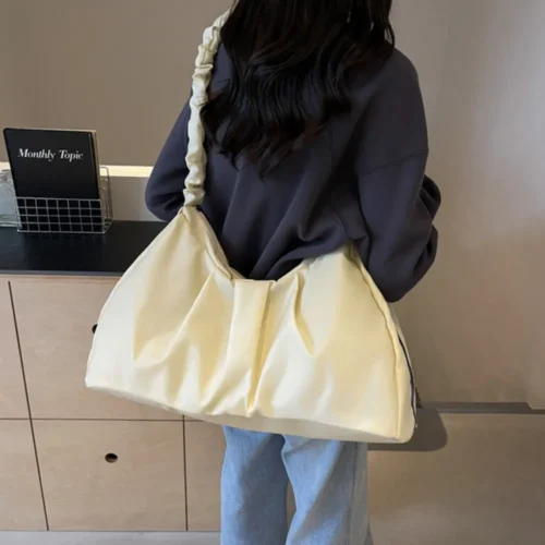 Ruched Large Tote Bag for Women - Image 11