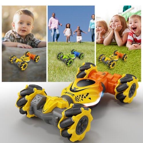 Induction Mini Gesture Twist Car Transform Car Watch Remote Control Double sided Stunt Climbing Toy