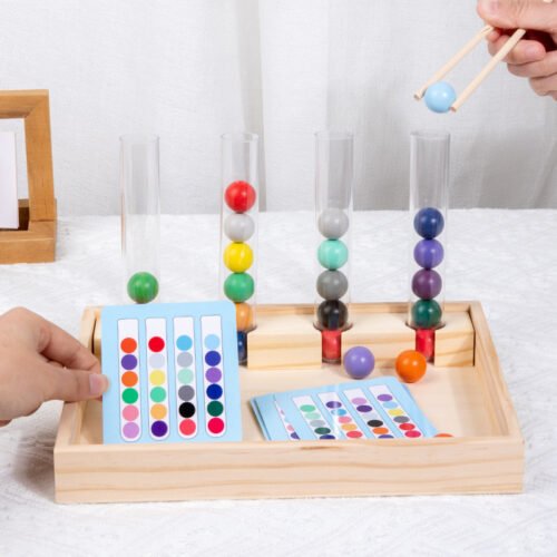 Children test tube clip beads puzzle toy - Image 4