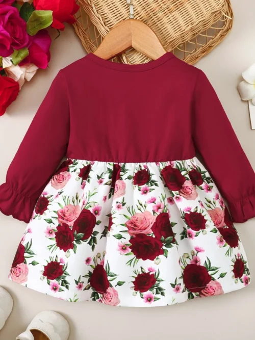 Floral Cotton Frock for Children - Image 2