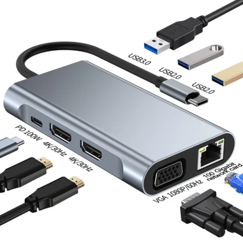 Cross border 8-in-1 docking station