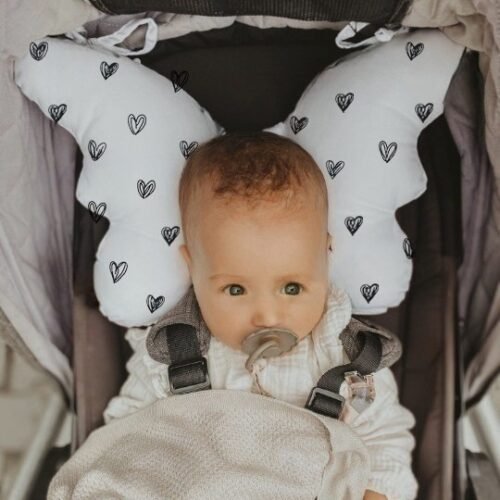 Baby stroller neck pillow butterfly shape