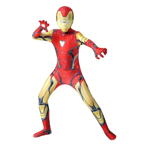 Kids Adult Iron Man Costume Bodysuit