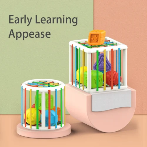 Montessori Geometric Shape Blocks Toys - Image 5