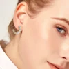 Silver Stud Moissanite Earrings