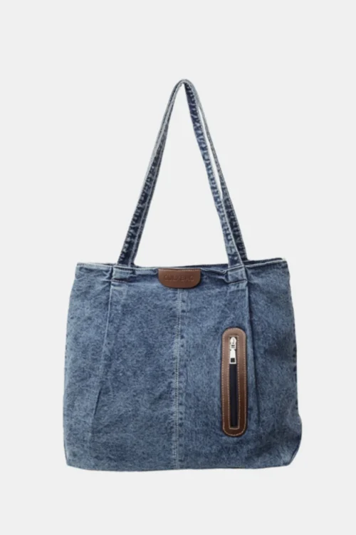 Stylish Medium Denim Tote Bag