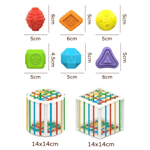 Montessori Geometric Shape Blocks Toys - Image 6