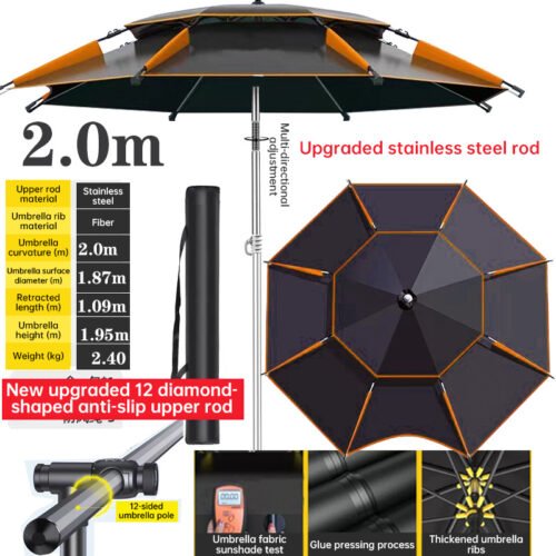 360° adjustable fishing sun umbrella - Image 15