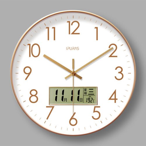 2025 New 10/12/14 - inch Electronic Calendar Wall Clock