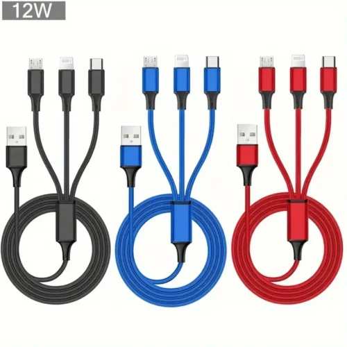 1.2M Charging Cable 3 In 1 Charger Cord
