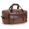 Leather Canvas Duffle Bag