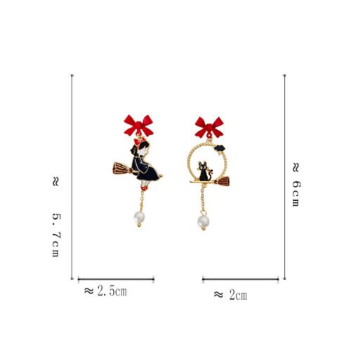 Bow cartoon character cat earrings - Image 5