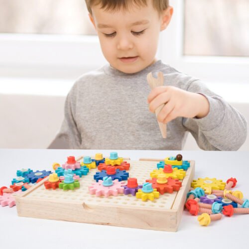 Nut Gear Mushroom Nail Assembly Toy - Image 3