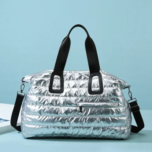 Quilted Nylon Oversize Travel Bag - Image 9