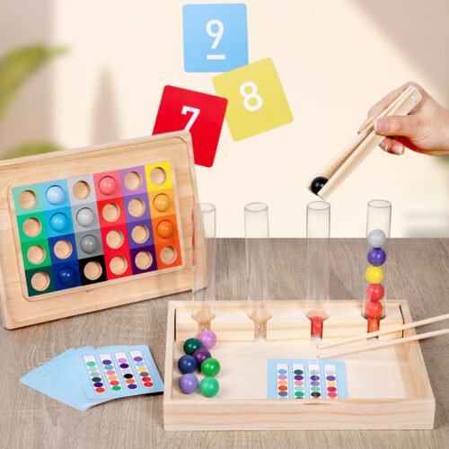 Children test tube clip beads puzzle toy