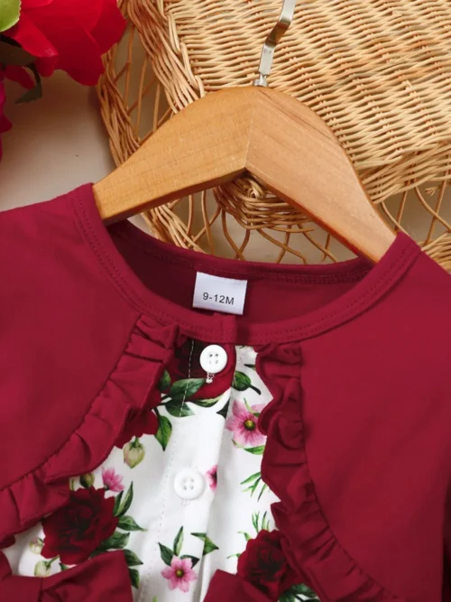 Floral Cotton Frock for Children - Image 3