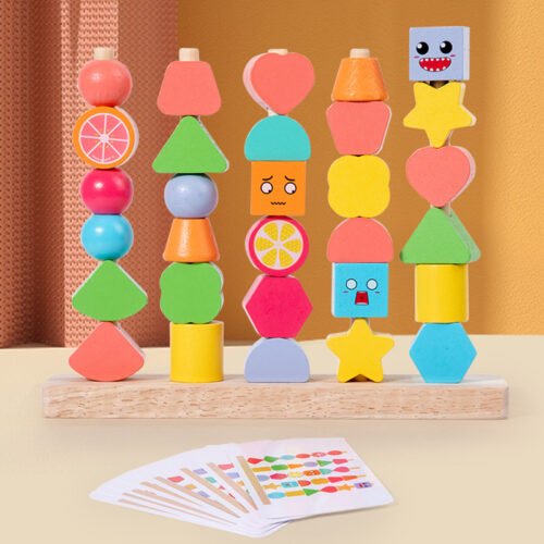 Children color recognition wooden toys - Image 3
