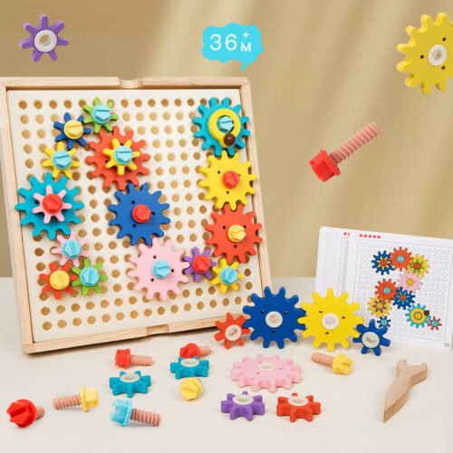 Nut Gear Mushroom Nail Assembly Toy