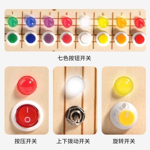 Wooden LED switch light children toy - Image 10