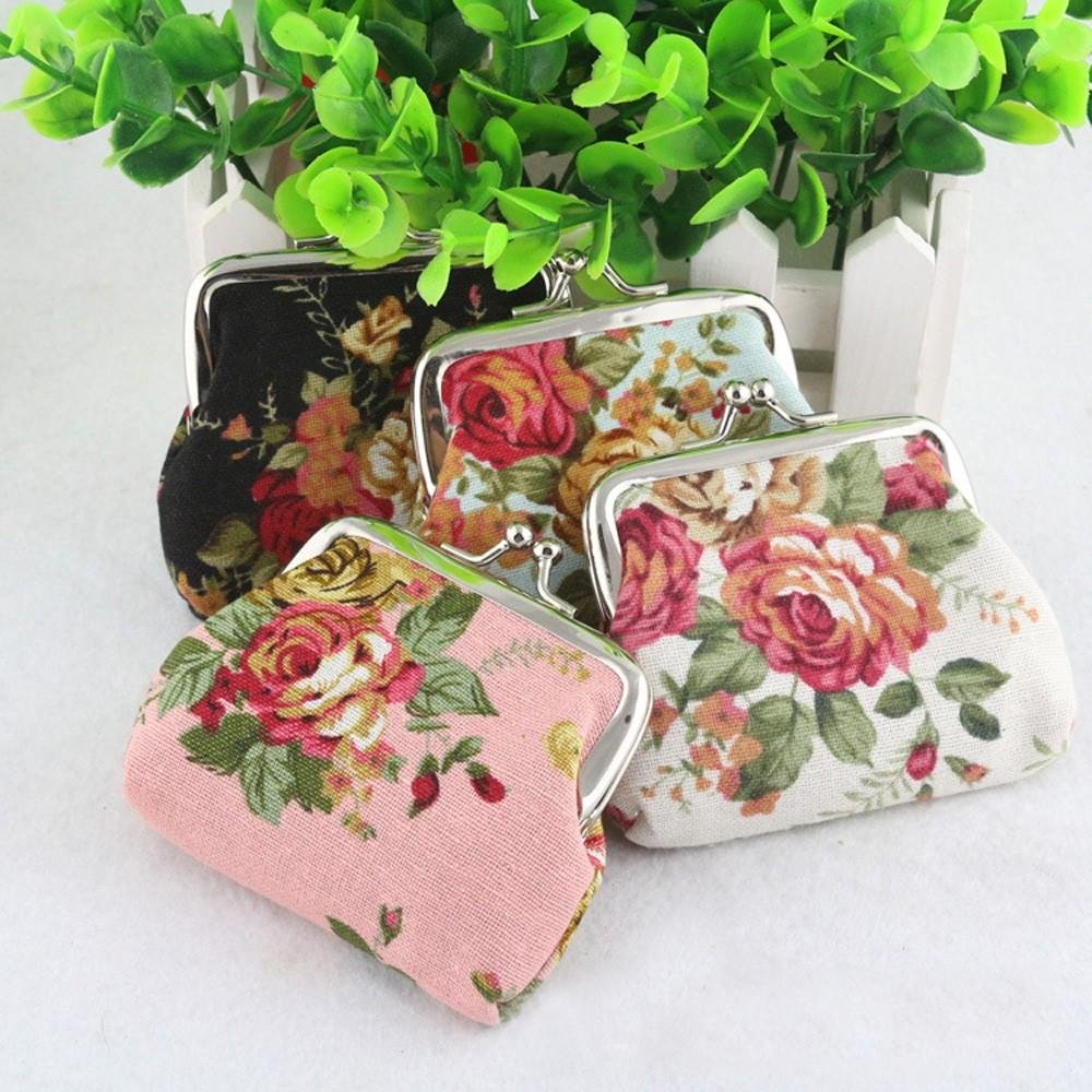 Lady Retro Vintage Flower Small Wallet - Image 5