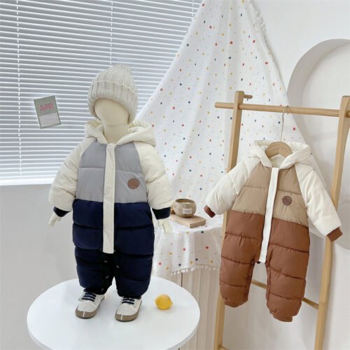 Baby down cotton jacket jumpsuit - Image 4