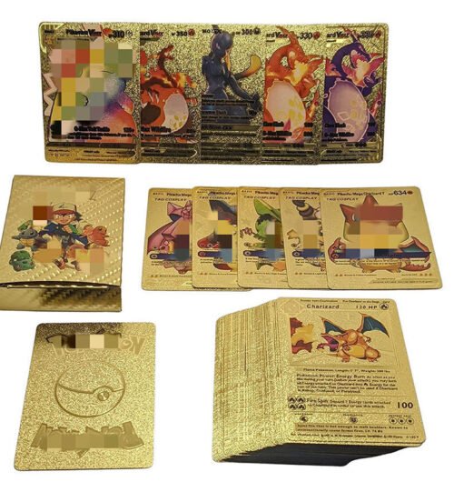 55 gold foil Pok é mon battle cards - Image 9