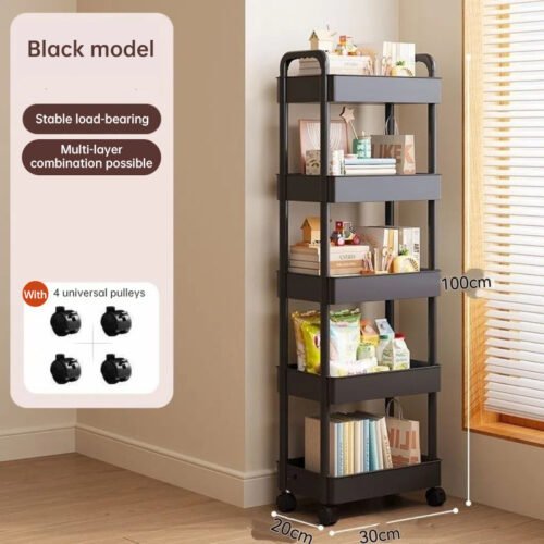 White rolling storage cart