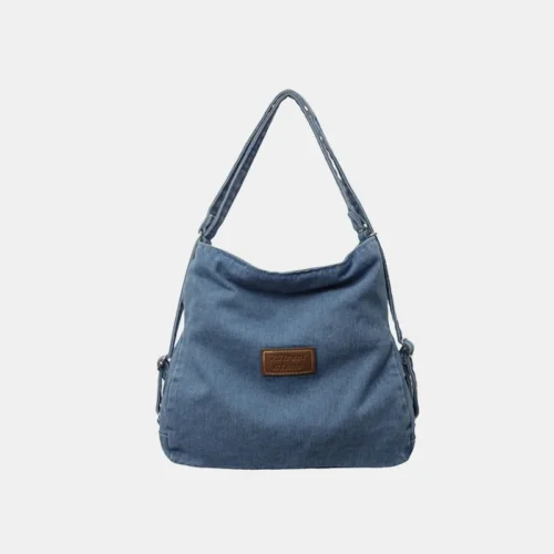 Adjustable Straps Denim Shoulder Bag