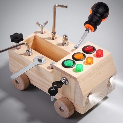 Wooden LED switch light children toy - Image 7