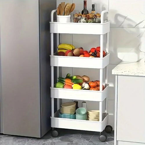 White rolling storage cart - Image 8