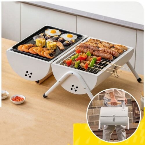 Portable double-sided barbecue stove
