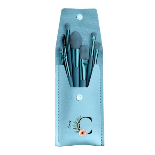 Personalized PU Leather Makeup Brush Bag