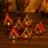 Christmas Wooden Houses – Colorful Glowing Décor