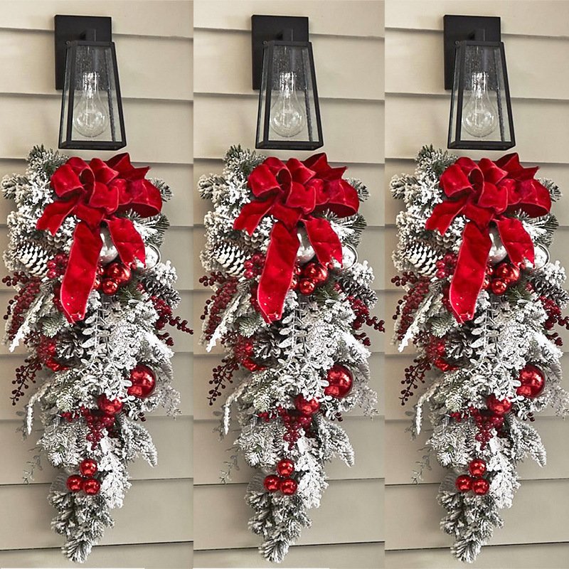 Flocked PVC Christmas Wreath