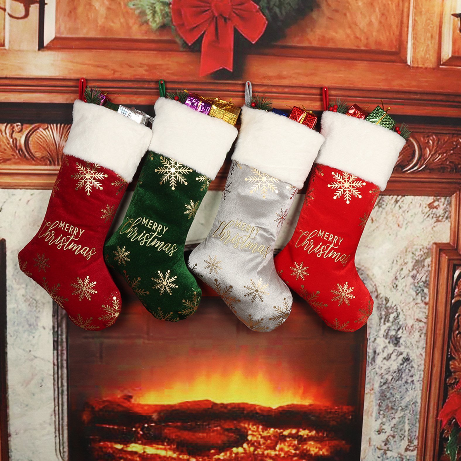 Christmas Hot Stamped Socks