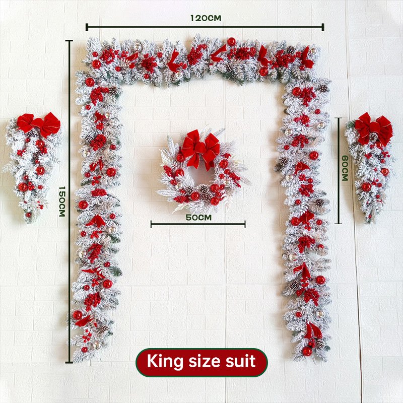 Flocked PVC Christmas Wreath - Image 10